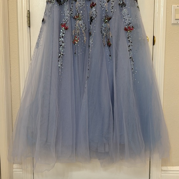 NWT Mac Duggal 20436 Embellished Multi Color Flutter Sleeve A-Line Dress Size 16 - Picture 5 of 11